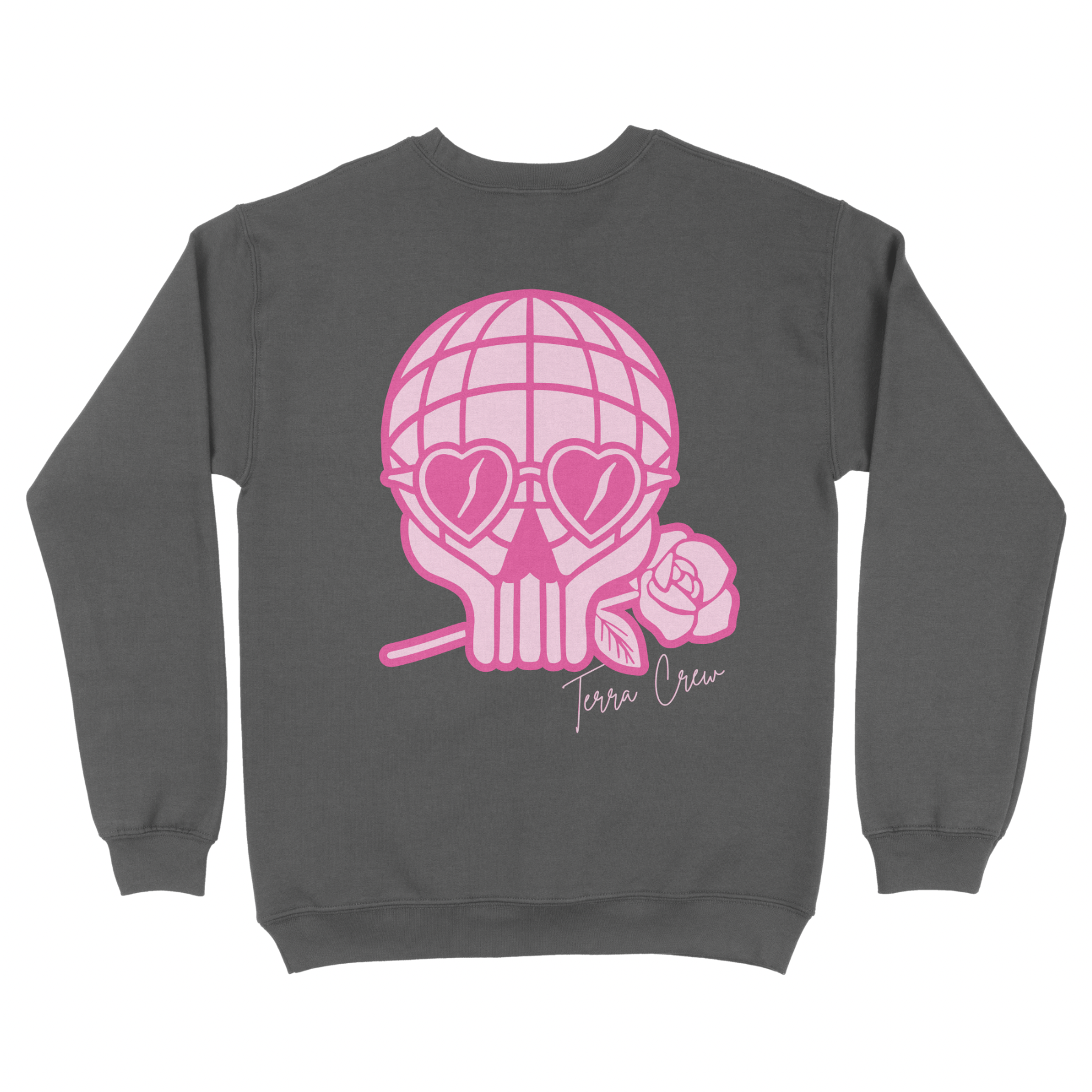 HEART EYEZ - CHARCOAL GRAY CREWNECK SWEATSHIRT