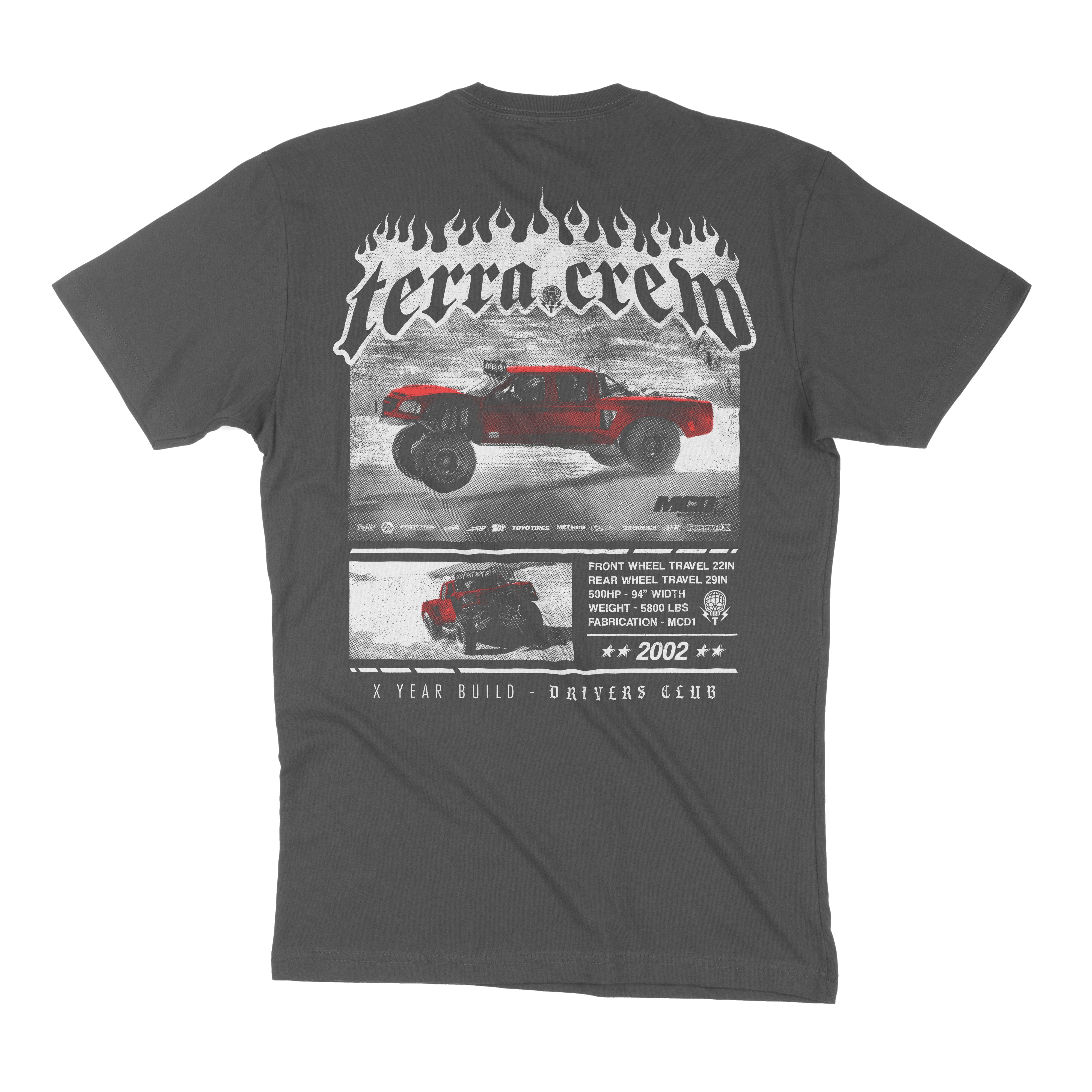 X YEAR BUILD - CHARCOAL TEE