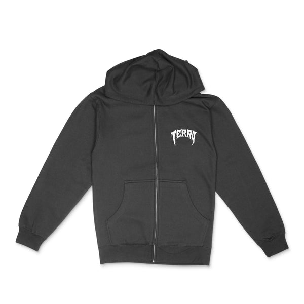 DRIVE LIKE HELL - BLACK ZIP UP HOODIE