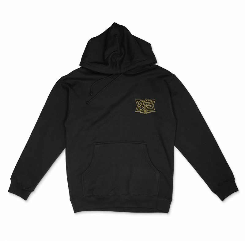DSTRY CREW - BLACK PREMIUM MIDWEIGHT HOODIE