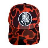 SKULL - ORANGE CAMO TRUCKER HAT