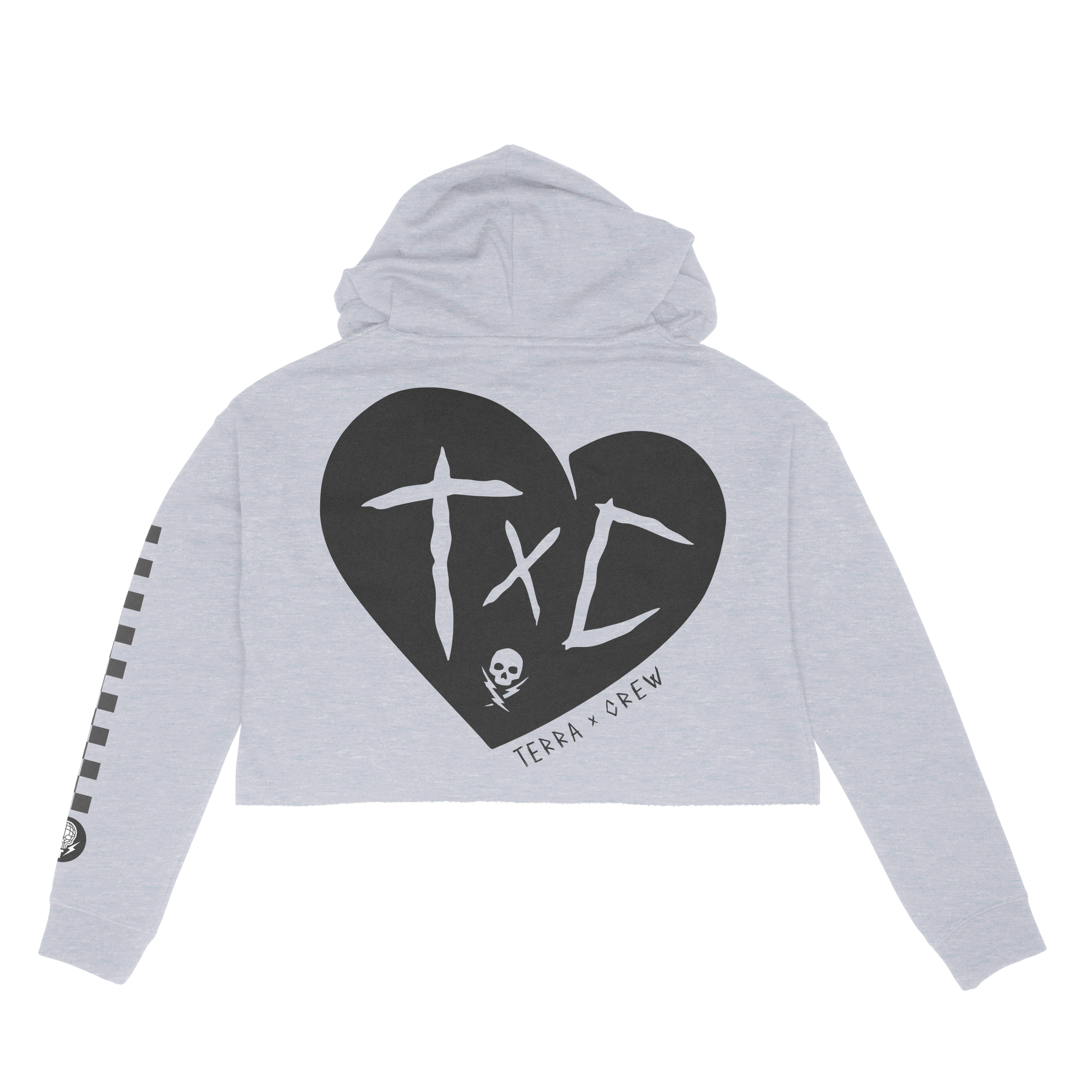TXC WOMANS CROPPED HOODIE - GRAY
