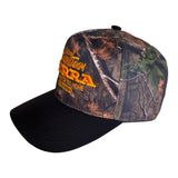 NAT`L RACE TEAM - REAL TREE CAMO HAT ORANGE TEXT