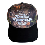 NAT`L RACE TEAM - REAL TREE CAMO HAT WHITE TEXT