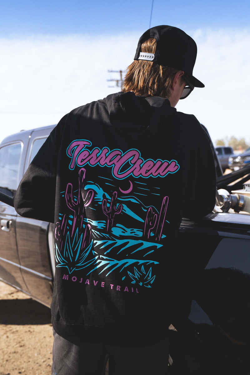 MOJAVE TRAIL - BLACK MIDWEIGHT HOODIE