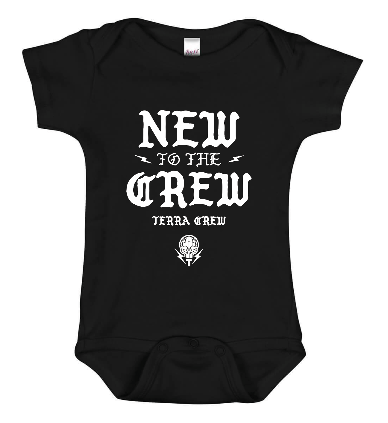 NEW TO THE CREW - BLACK ONESIE